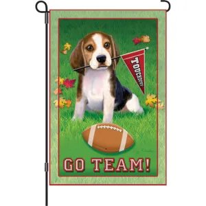 12 in. Baseball Garden Flag - Go Team!