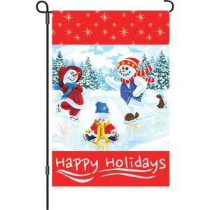 12 in. Christmas Garden Flag - Olympic Moment