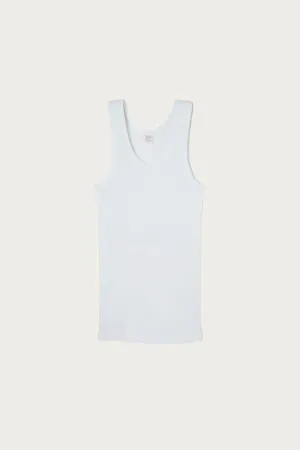 2 Pack Basic Rib Tank Top - White