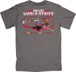 2019 Men's College World Series CWS 8 Team "Federation" Gray T-Shirt