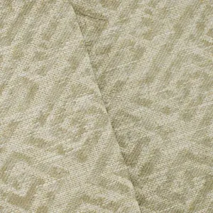 3 3/4 YD PC - Taupe/Beige Textured Greek-Key Jacquard Decorating Fabric