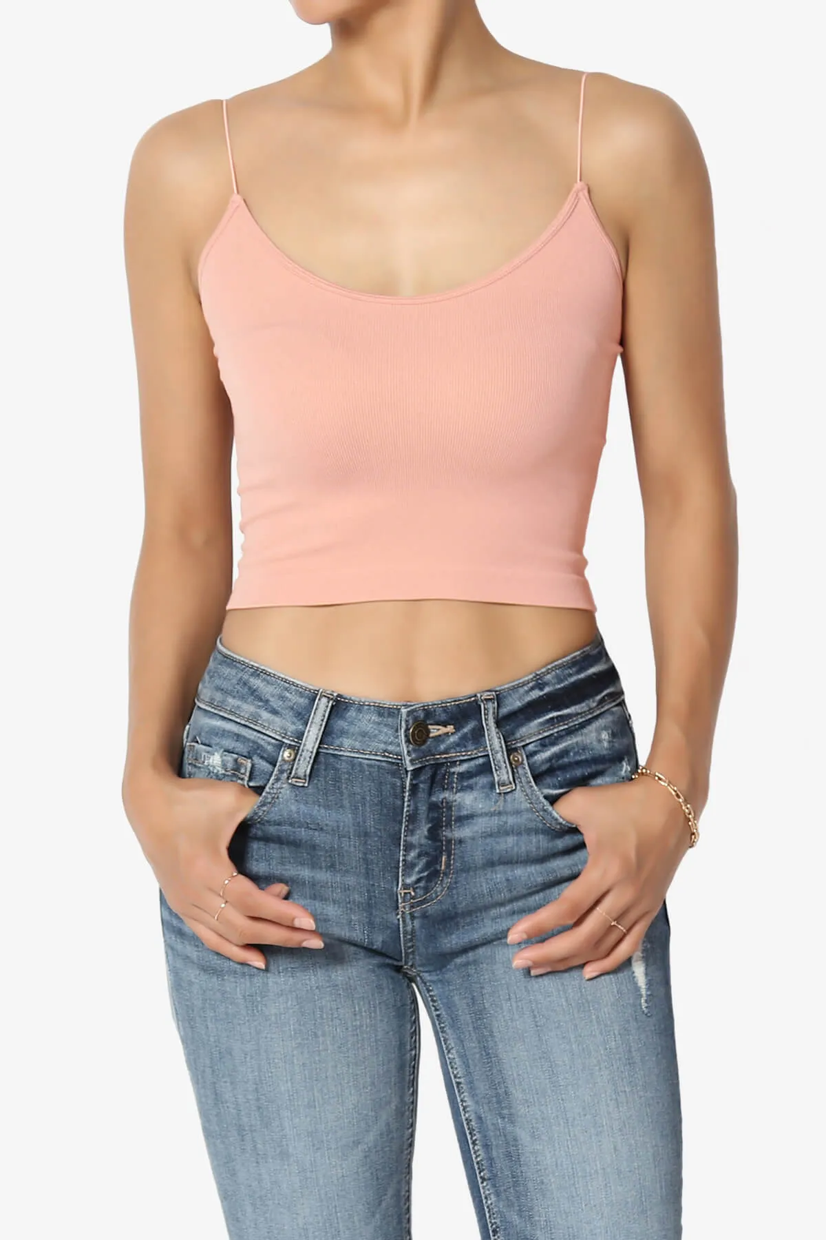 Aced Skinny Strap Ribbed Seamless Bra Cami