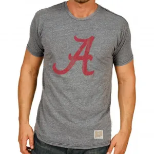 Alabama Crimson Tide Retro Brand Gray Soft Tri-Blend Short Sleeve T-Shirt