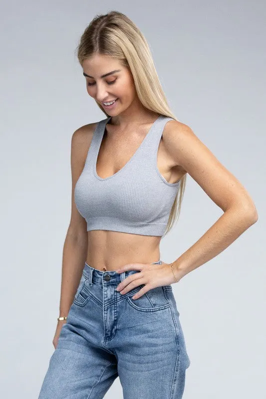 Ambiance Ribbed Cropped Tank Top