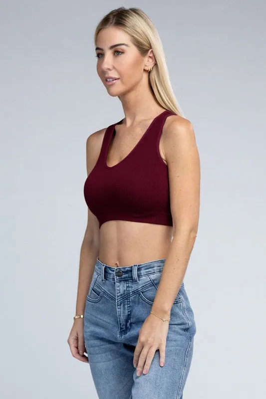 Ambiance Ribbed Cropped Tank Top