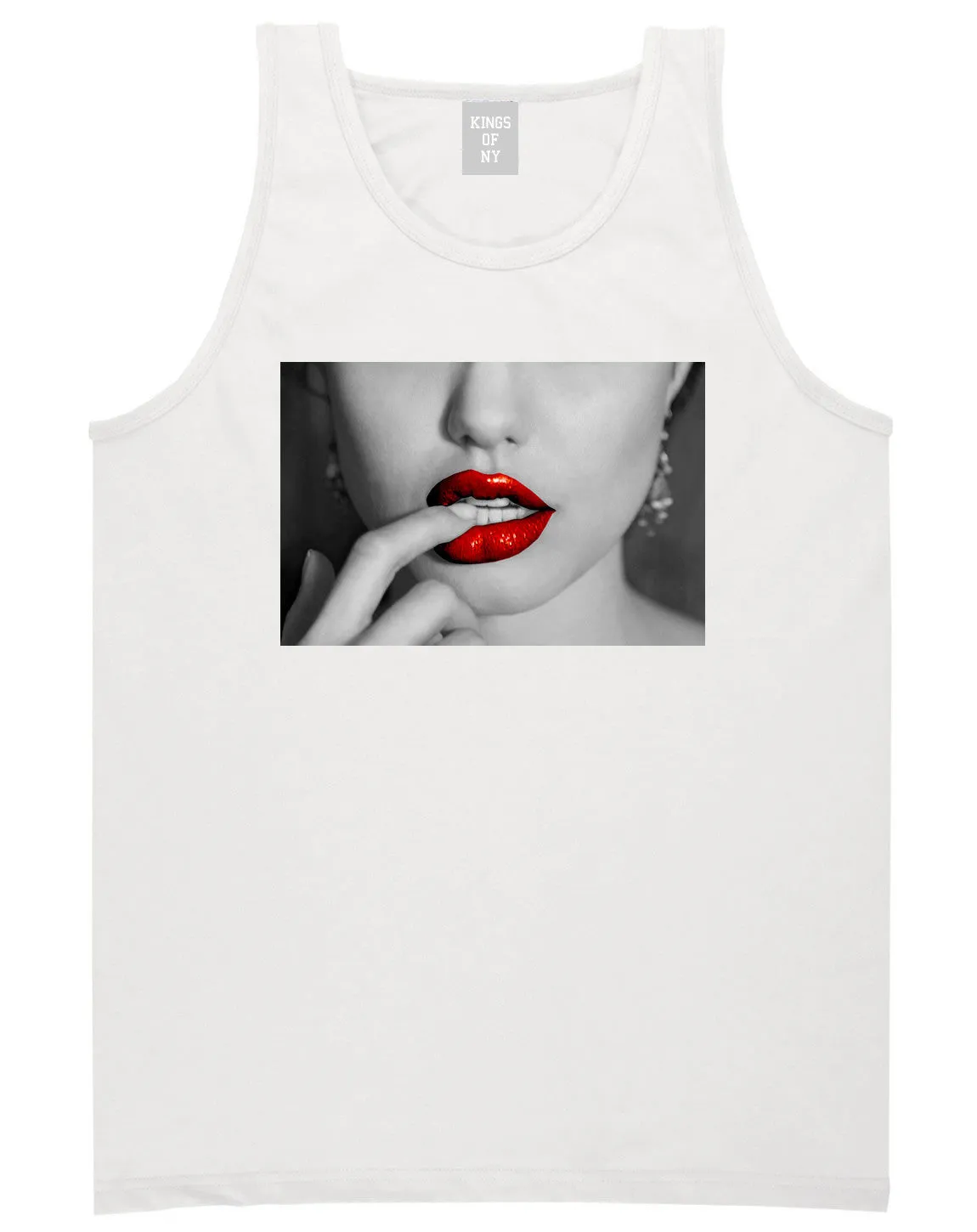 Angelina Red Lips Sexy Tank Top