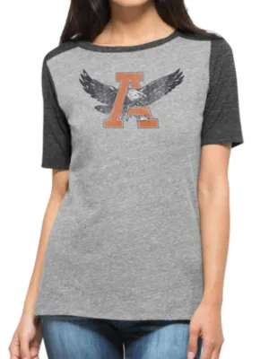 Auburn Tigers 47 Brand Women Gray Vintage 1957 Tri-Blend Empire T-Shirt