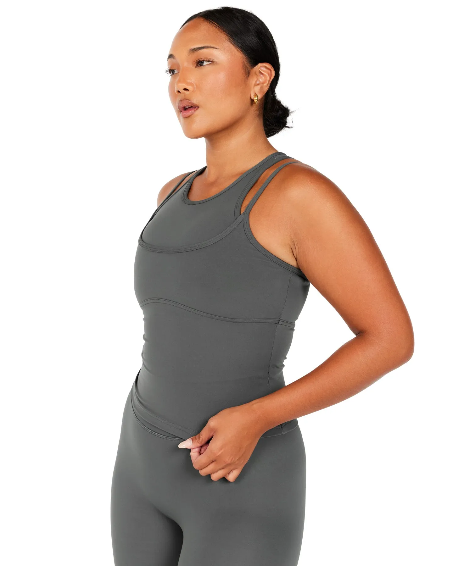 Aura Double Tank - Cloud Grey