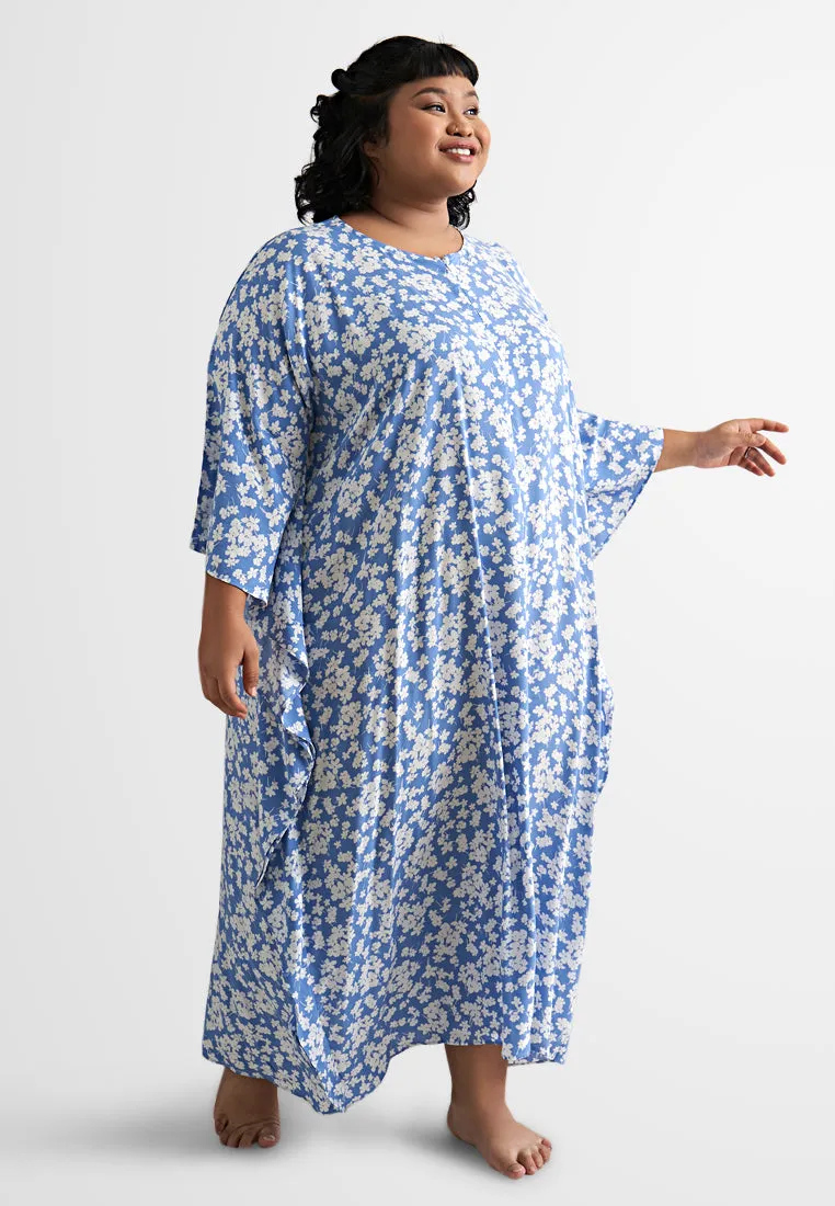 Bathia Cotton Rayon Lounge Caftan Dress