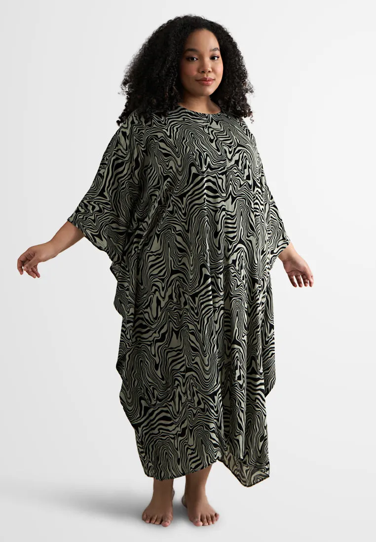 Bathia Cotton Rayon Lounge Caftan Dress