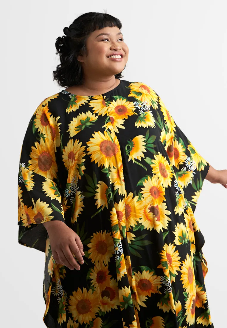 Bathia Cotton Rayon Lounge Caftan Dress