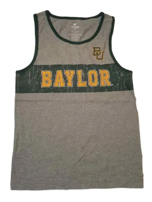 Baylor Bears Colosseum YOUTH Boy's Gray Distressed Logo Tank Top 12-14 (M)