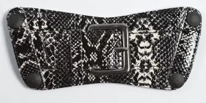 Belt - Black & White Snakey