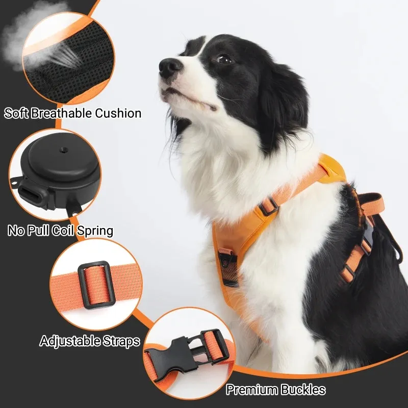 Best Dog Harness with Retractable Leash 2-in-1 No Pull Puppy Harness