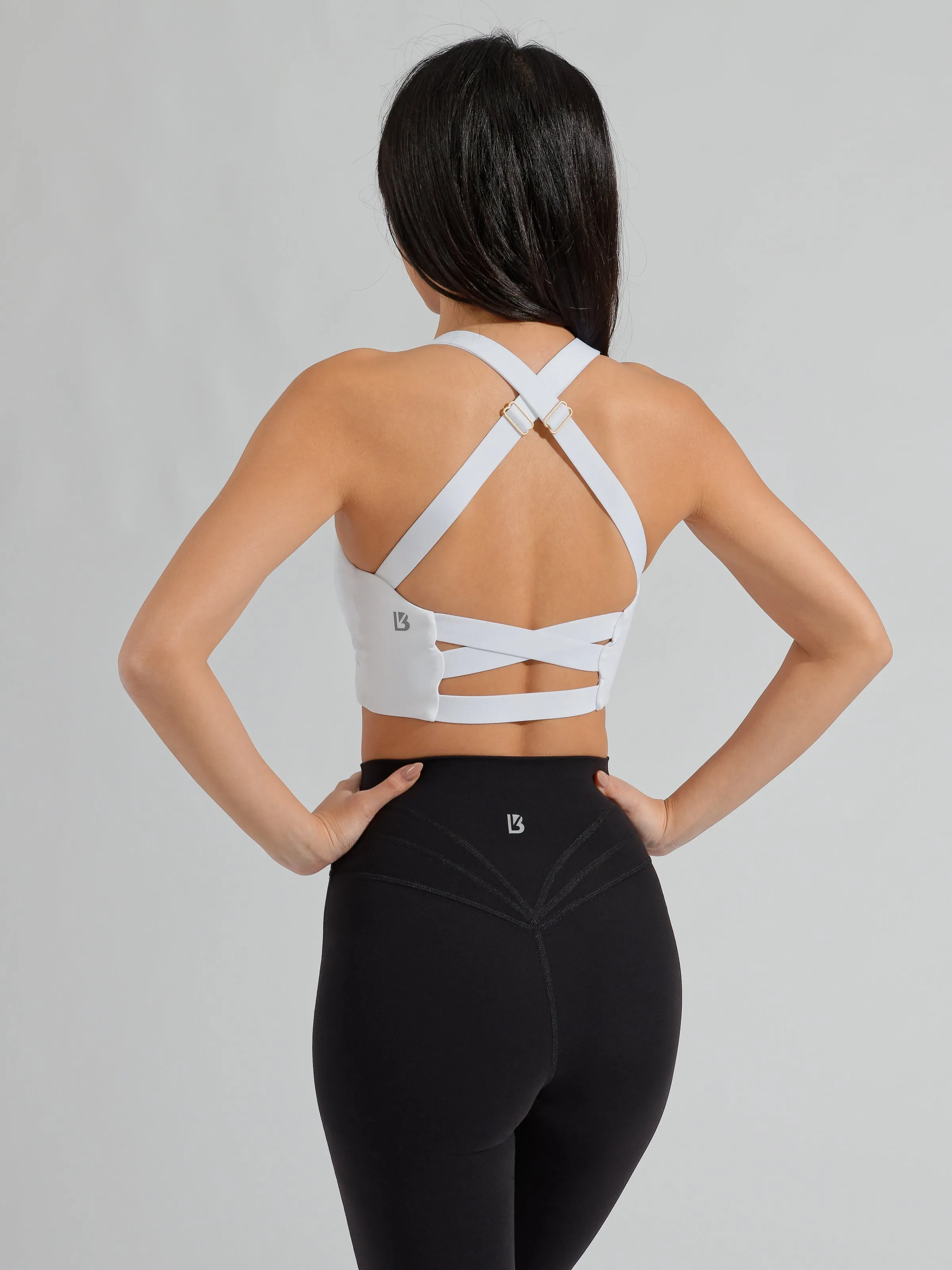 Candy Wrap Sports Bra - White