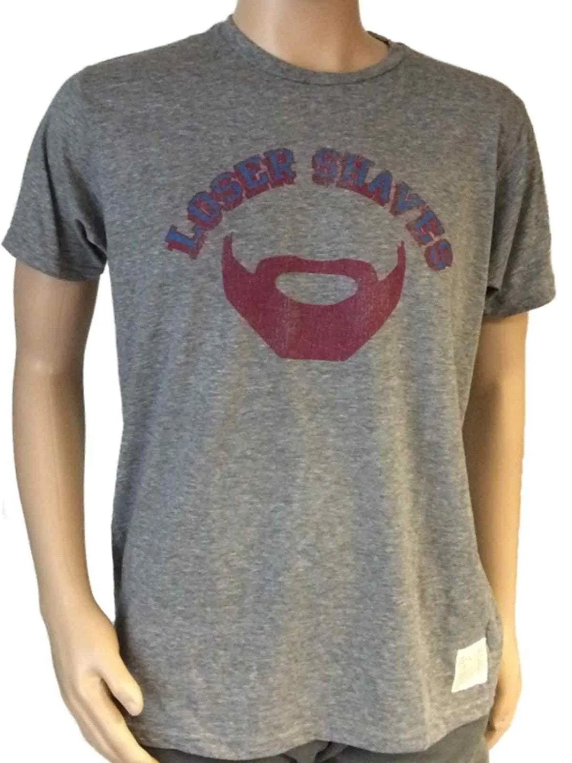 Colorado Avalanche Retro Brand Gray Loser Shaves Beard T-Shirt