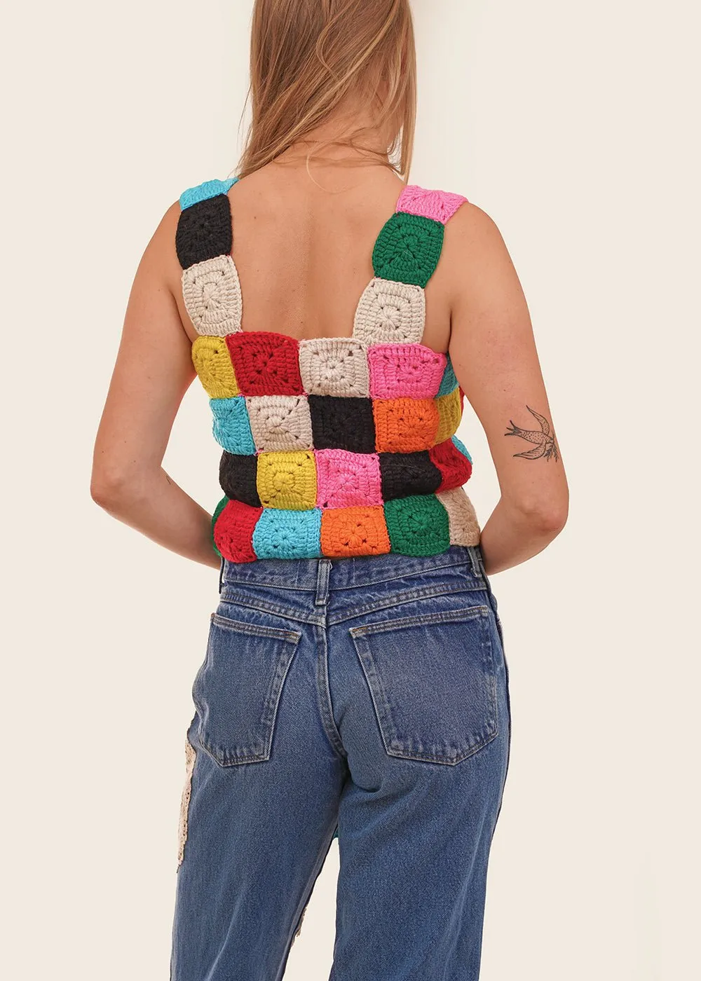 Colourblock Granny Tank