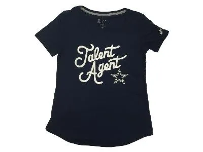 Dallas Cowboys Nike Women Navy & White "Talent Agent" Short Sleeve T-Shirt (M)