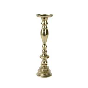 Decoris Aluminium Candleholder 11 x 40cm - Gold