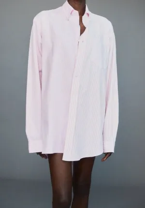 Diana Shirt Stripe Cotton Poplin Pink