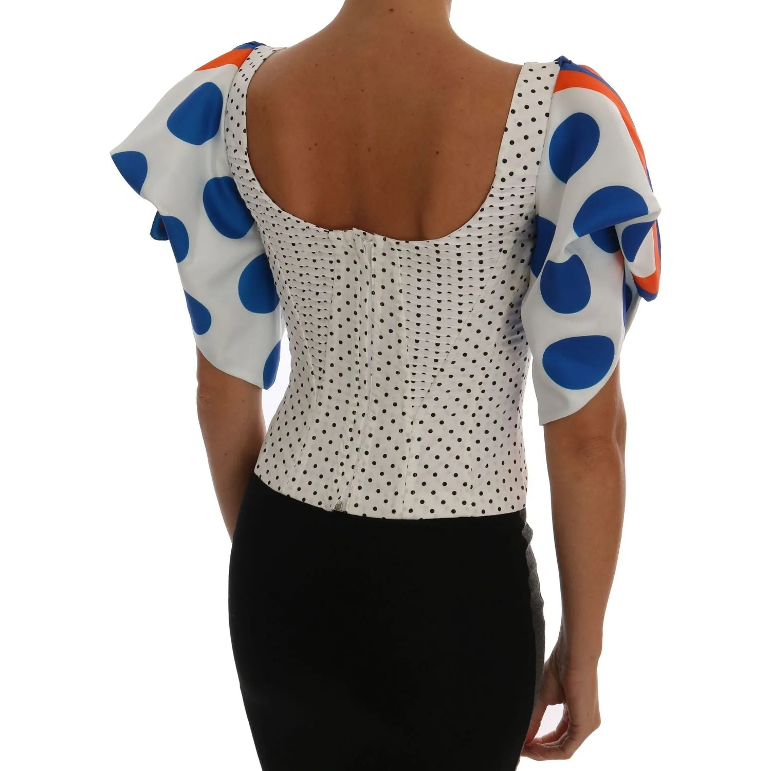 Dolce & Gabbana Elegant Polka Dot Bustier Top