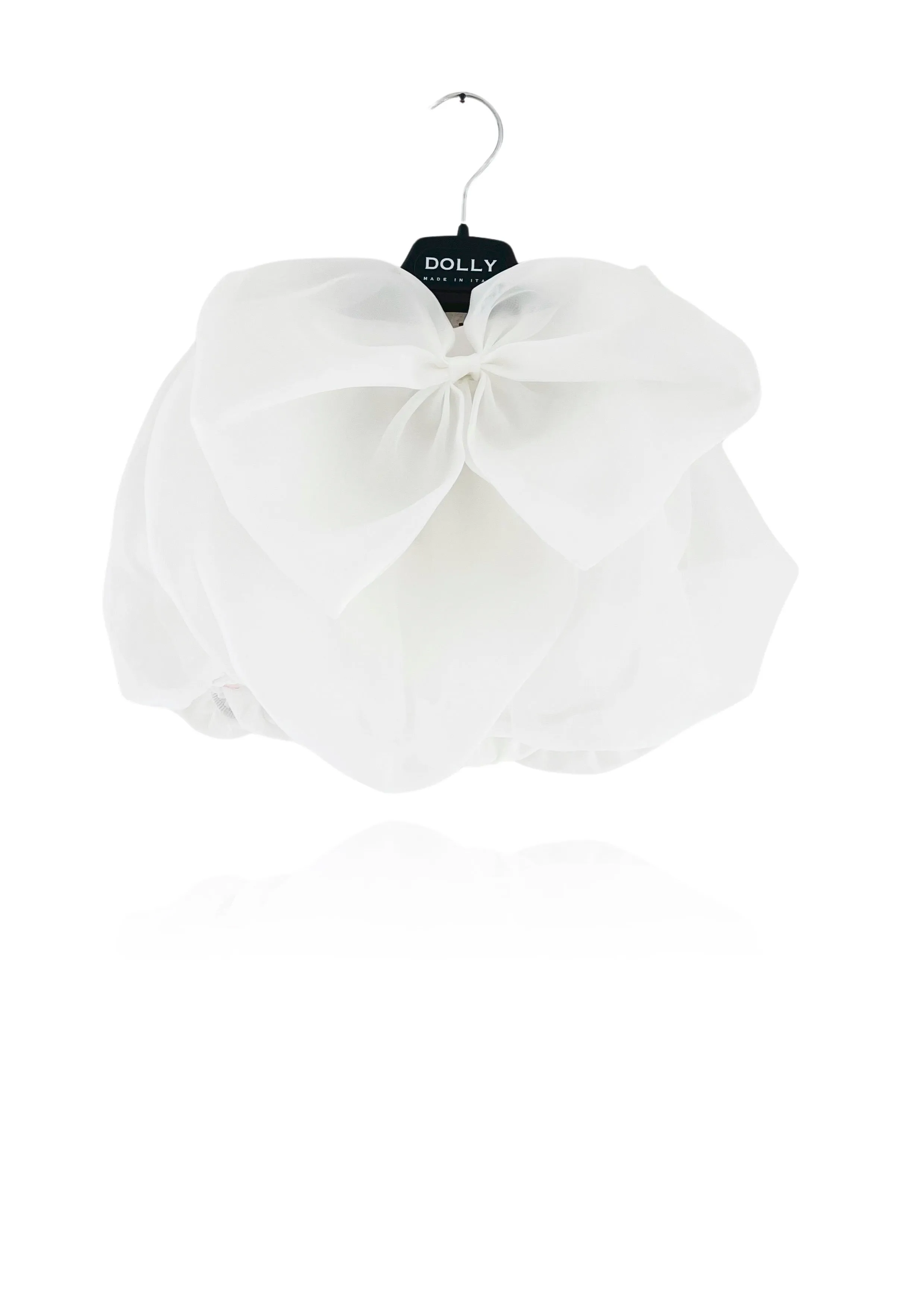 DOLLY WORLD BIG BOW PUFF BALLOON ORGANZA SKIRT white