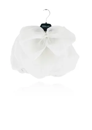 DOLLY WORLD BIG BOW PUFF BALLOON ORGANZA SKIRT white