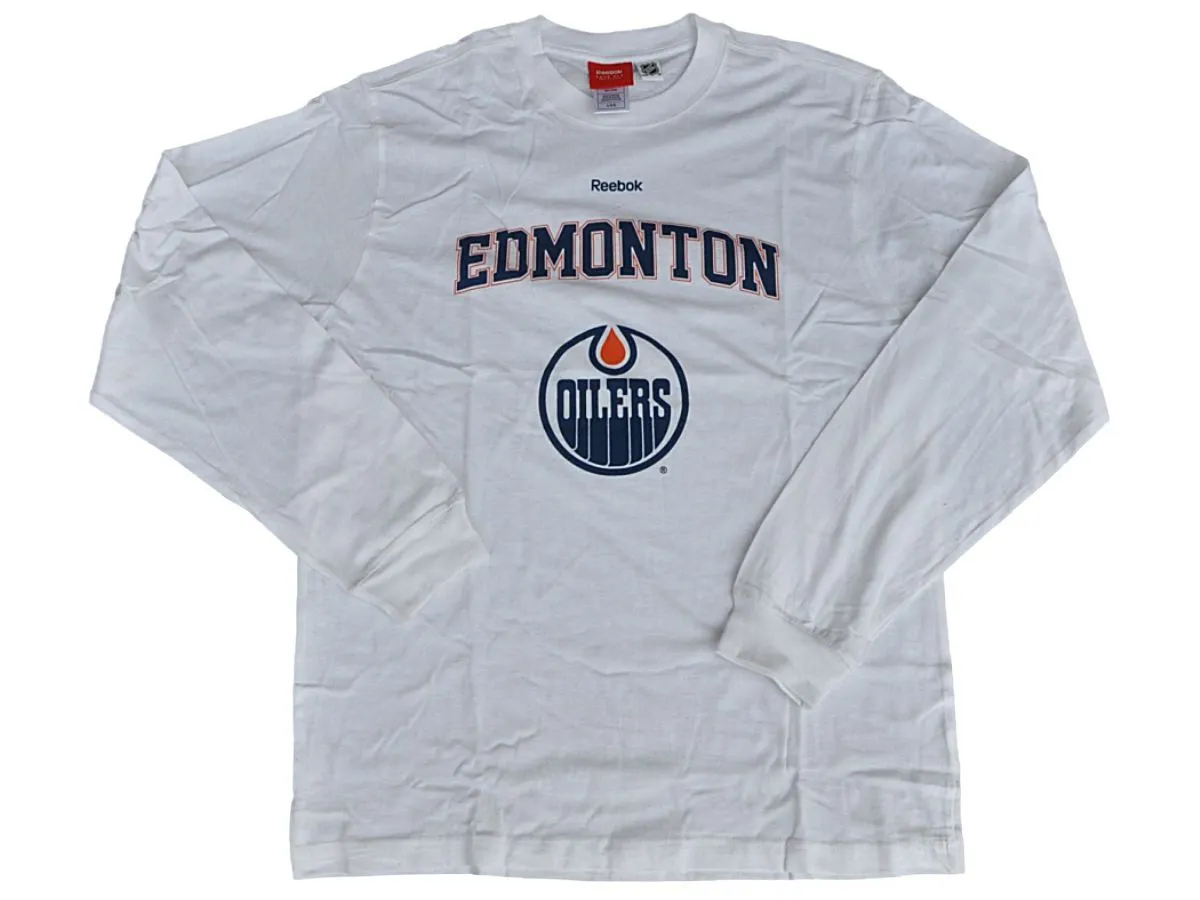 Edmonton Oilers Reebok Blue and White 2 Pack of Long/Short Sleeve T-Shirts (L)