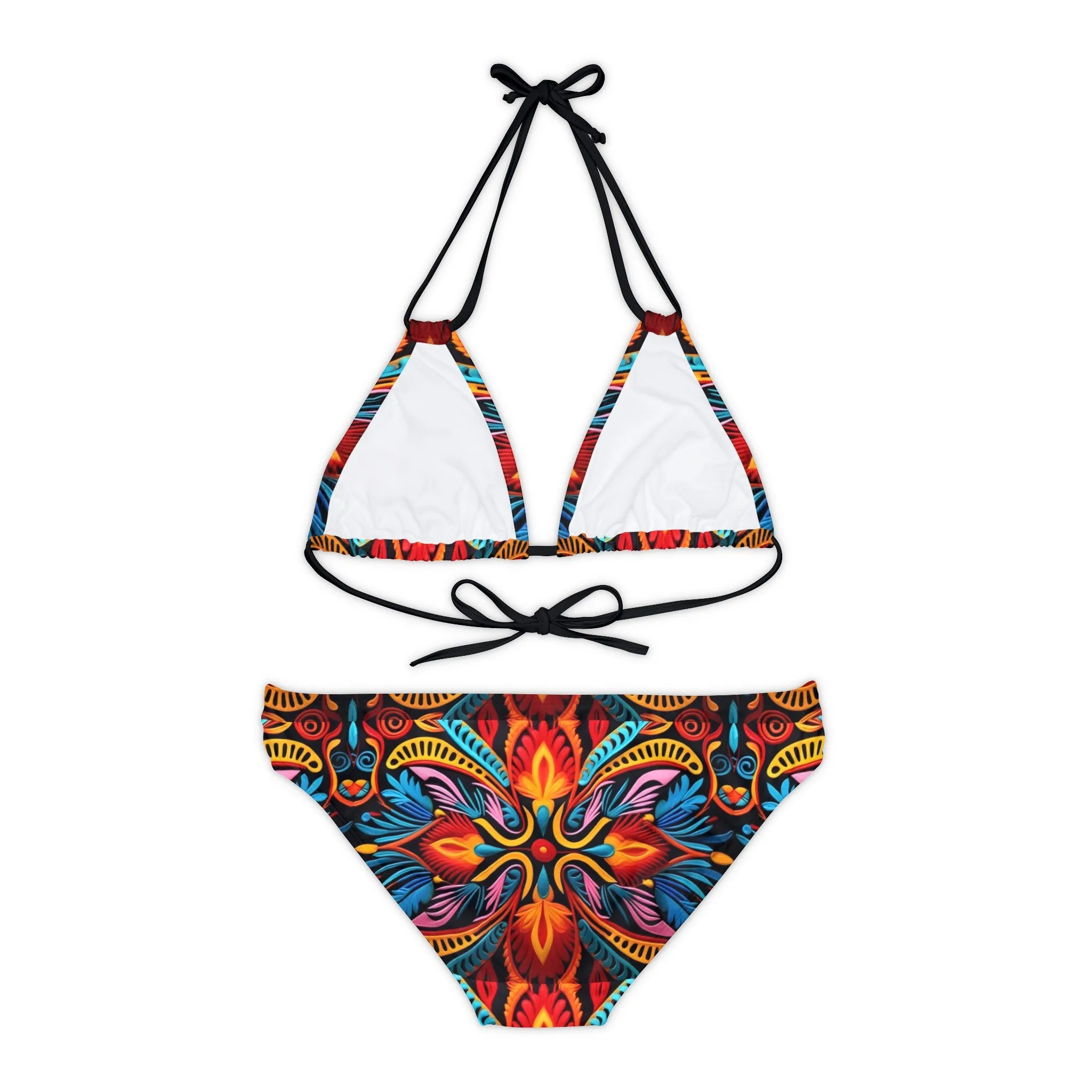 Floral Strappy Bikini Set (AOP)