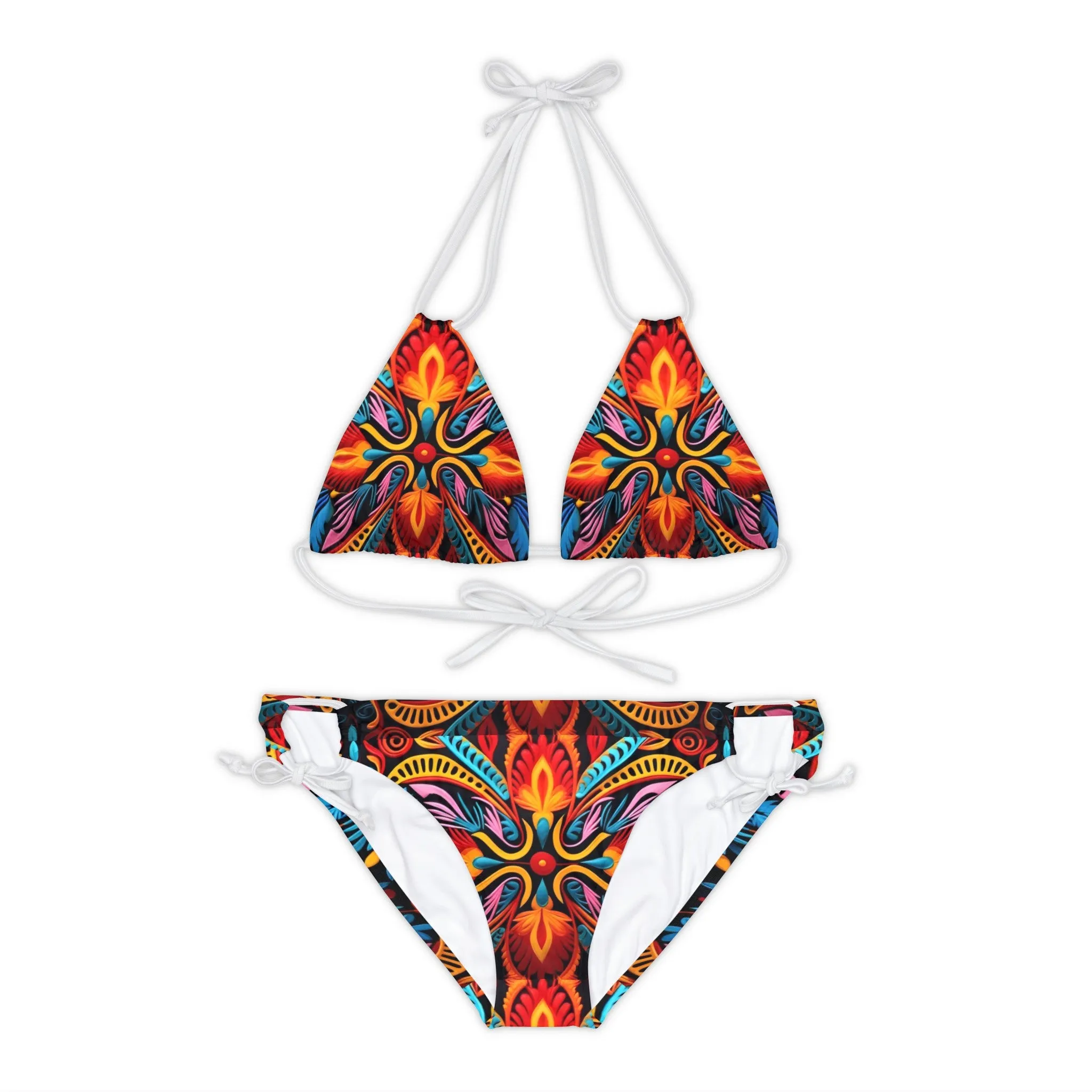 Floral Strappy Bikini Set (AOP)