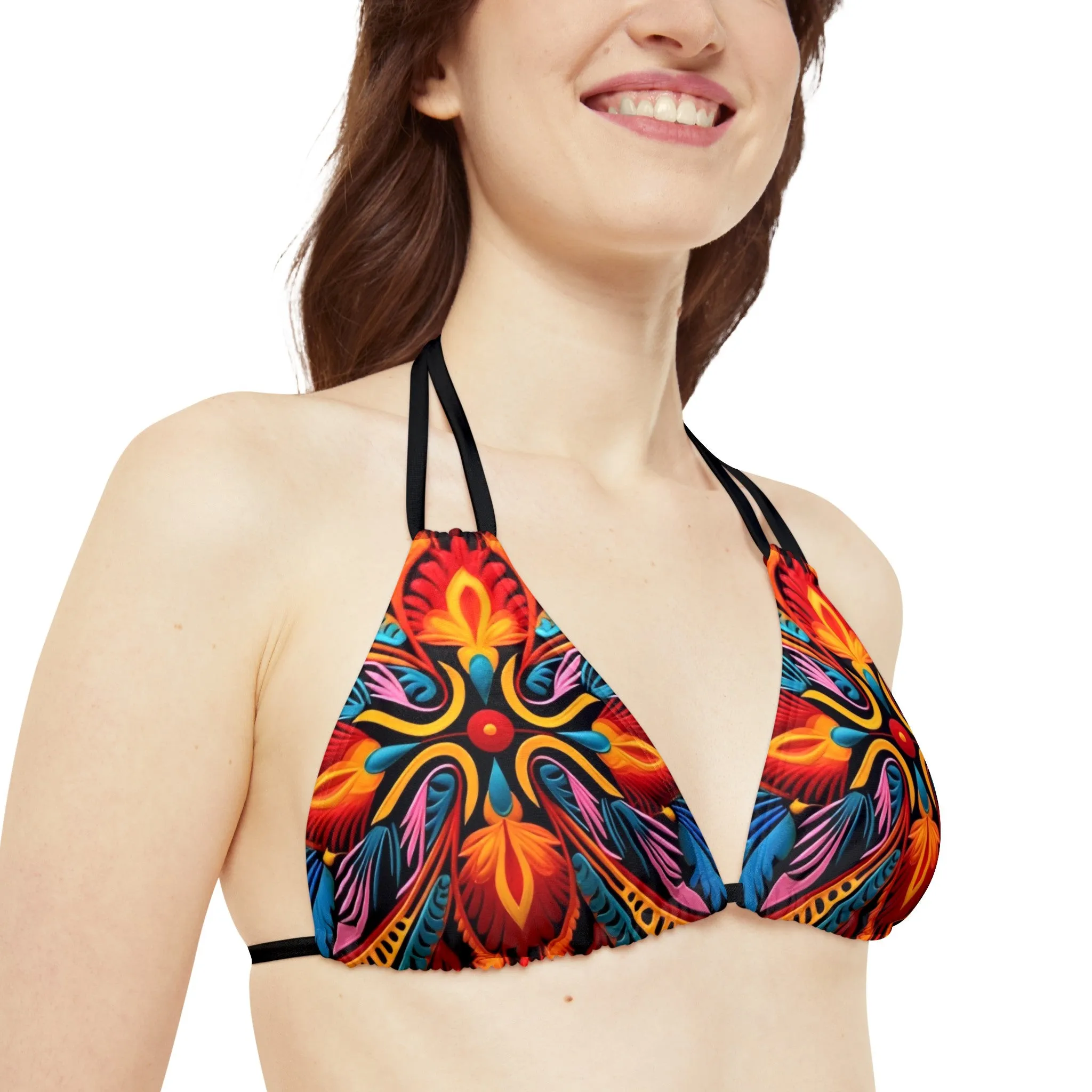 Floral Strappy Bikini Set (AOP)