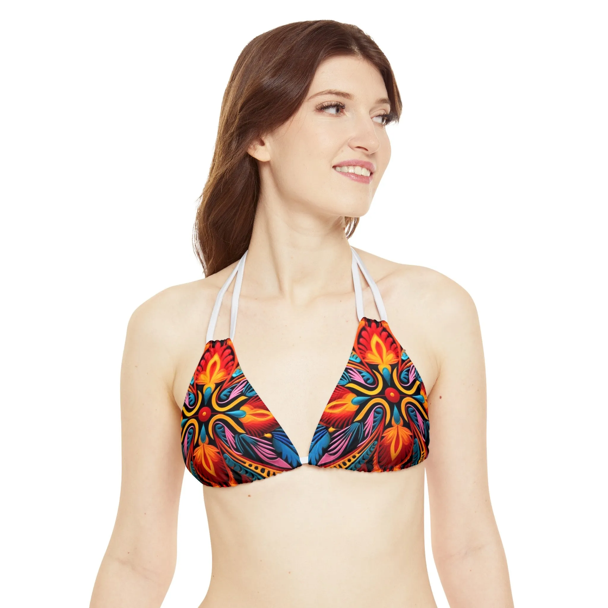 Floral Strappy Bikini Set (AOP)