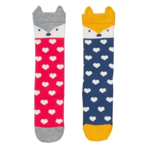 Foxy heart socks