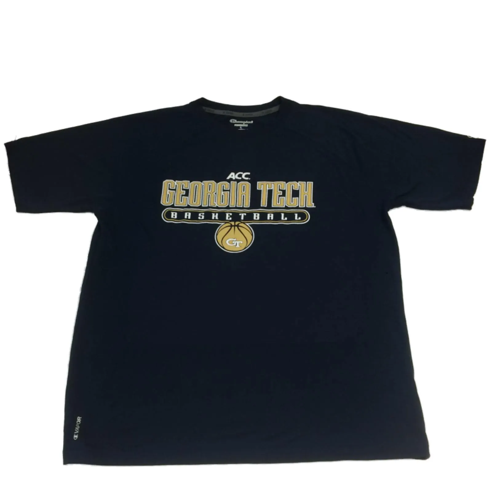 Georgia Tech Yellow Jackets Basketball Champion Navy Performance SS T-Shirt (L)