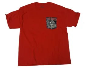 Gonzaga Bulldogs Champion Red Screen Print Pocket SS Crew Neck T-Shirt (L)