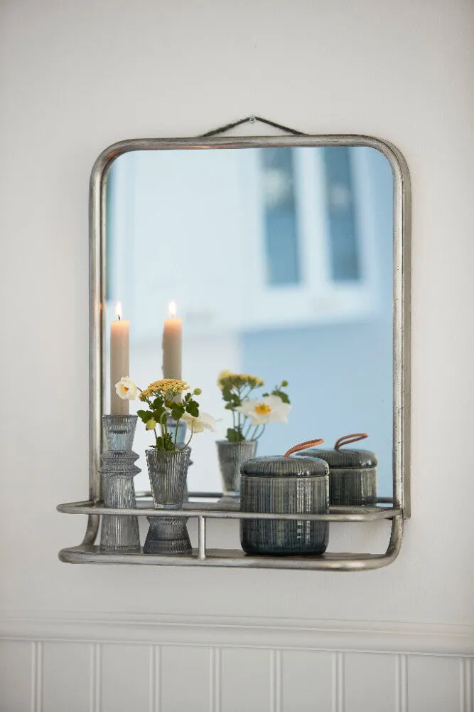 Hildia mirror 40x50 cm. antique silver