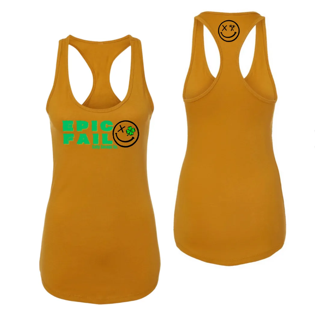 Ladies "EPIC FAIL" Racerback Tank | Green | St. Patrick’s Day