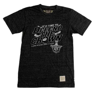 Los Angeles Kings Retro Brand "It's Time to Defend the Crown" Hockey T-Shirt