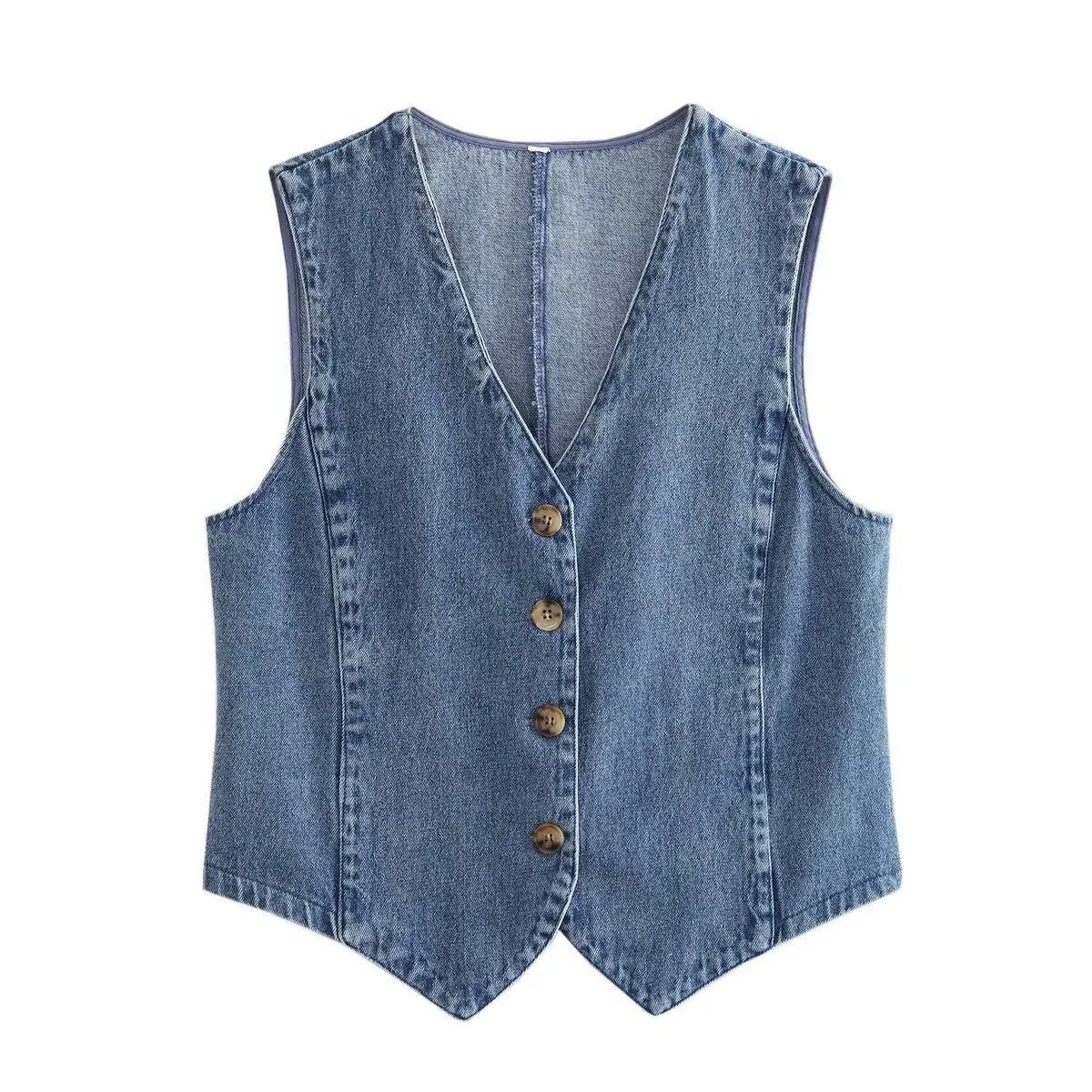 Lyra Denim Look Waistcoat