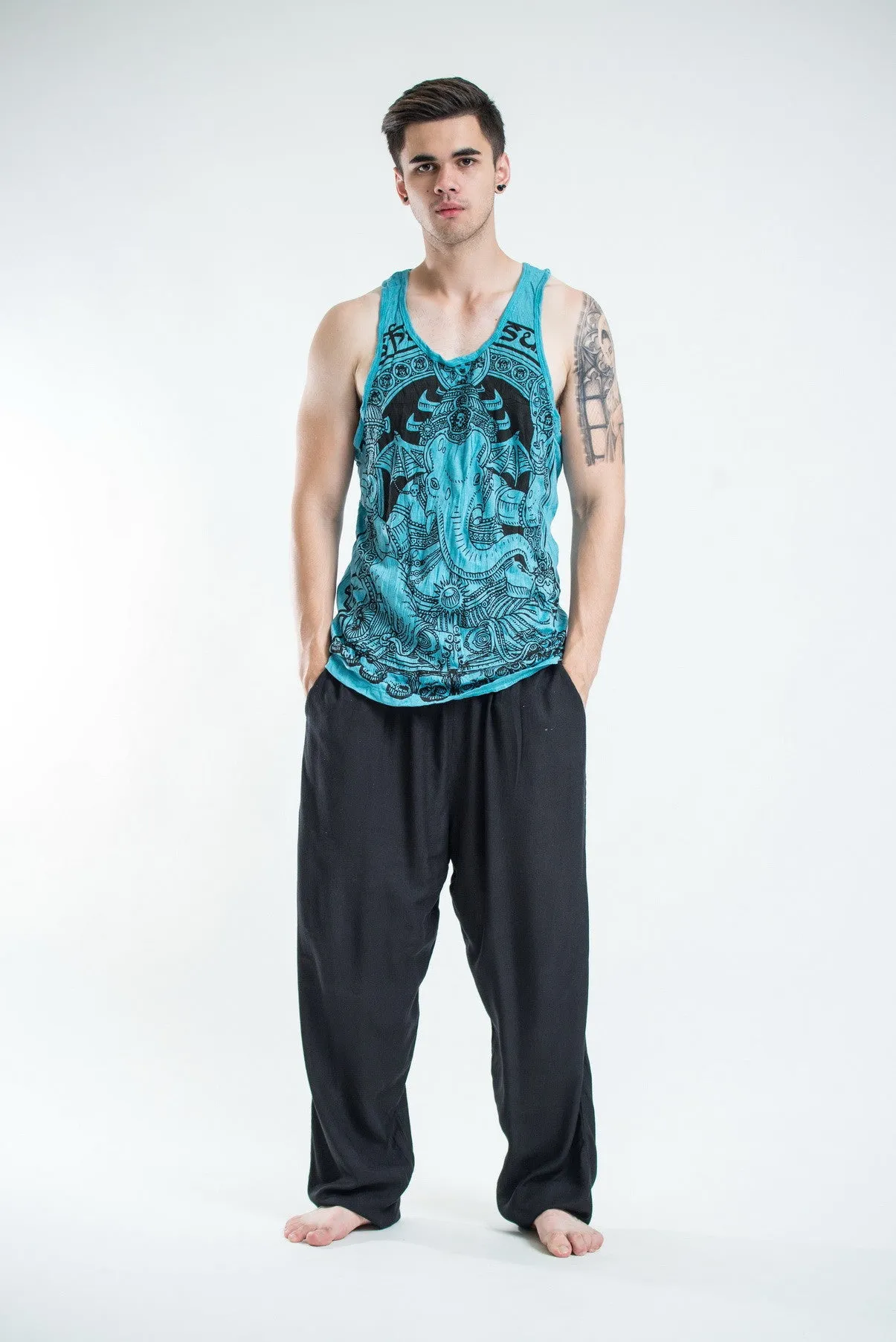 Mens Batman Ganesh Tank Top in Turquoise