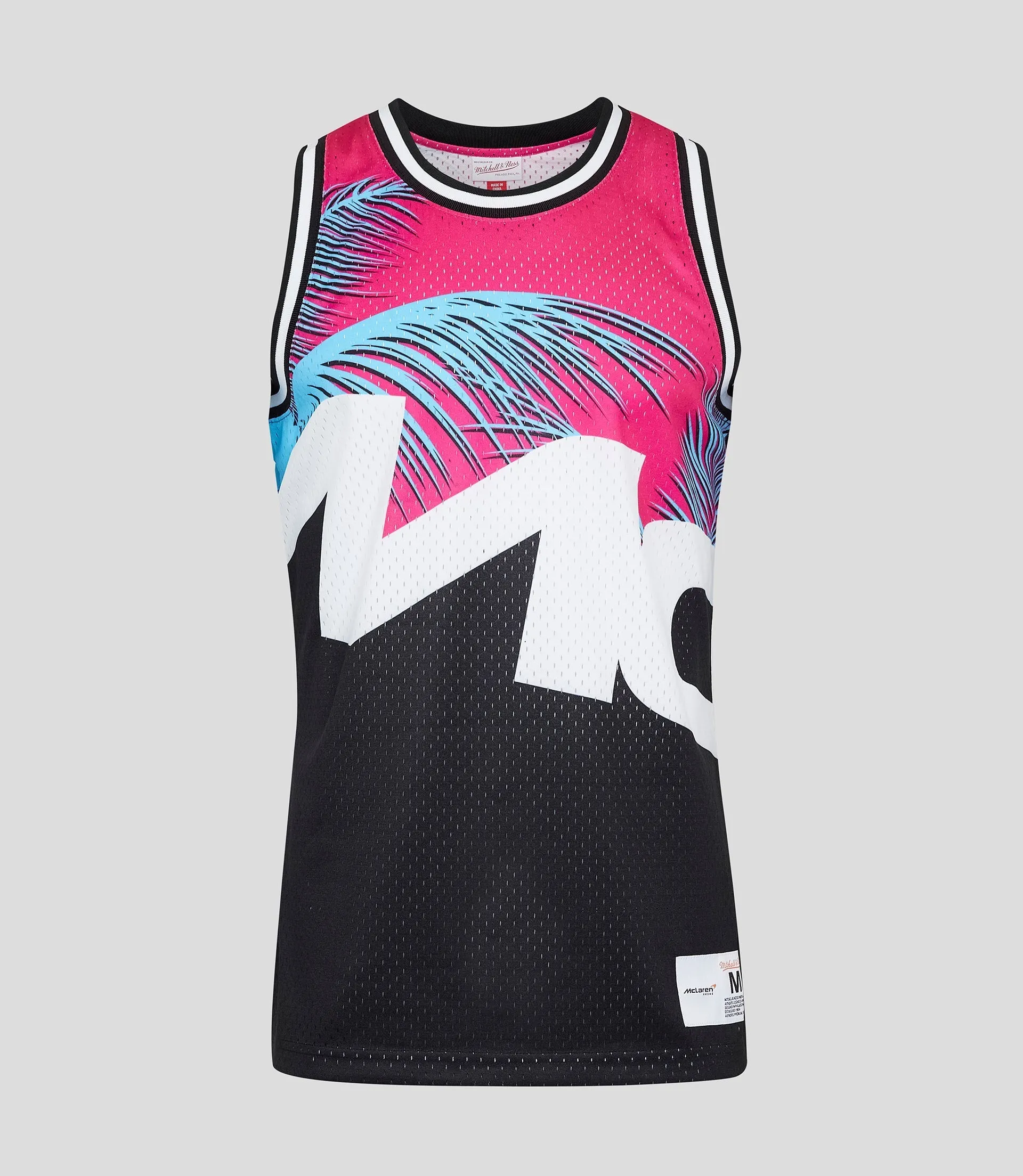 Miami Grand Prix Mesh Tank - Mitchell & Ness - Black/Pink