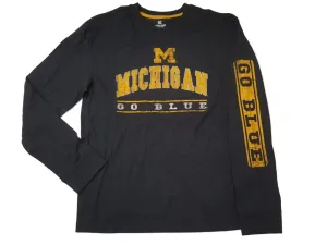 Michigan Wolverines Colosseum Navy "Go Blue" Long Sleeve Crew T-Shirt (L)