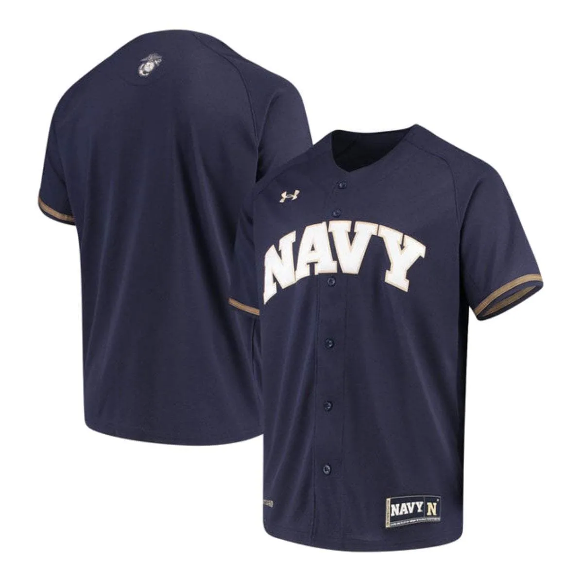 Navel Academy Navy Midshipmen Under Armour Navy Replica Baseball Jersey