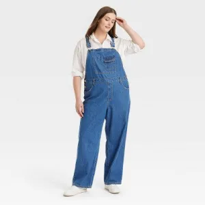 New - Women's 90's Baggy Jumpsuit - Universal Thread Medium Wash 24