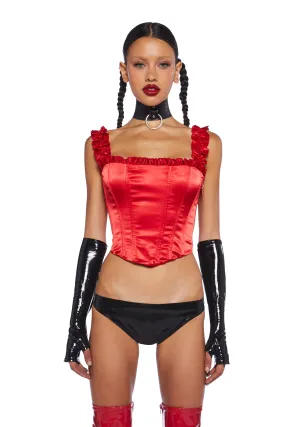 Night Gallery Tank Corset Top - Red