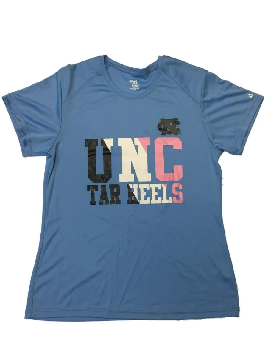 North Carolina Tar Heels Badger Sport WOMENS Blue SS Crew T-Shirt (M)