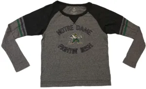 Notre Dame Fighting Irish Colosseum WOMENS Gray Long Sleeve T-Shirt (M)