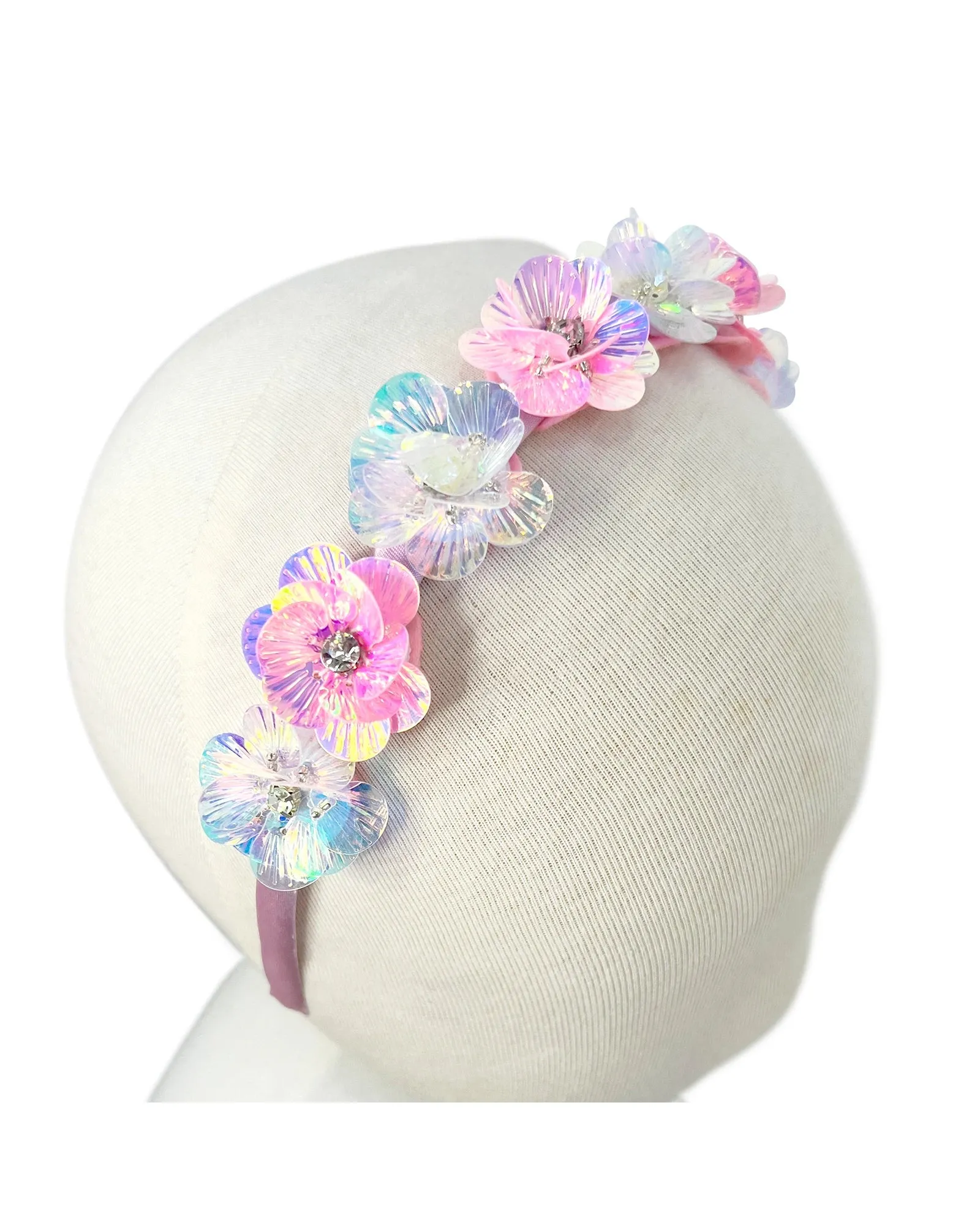 Pink Poppy Mermaid Flower Headband