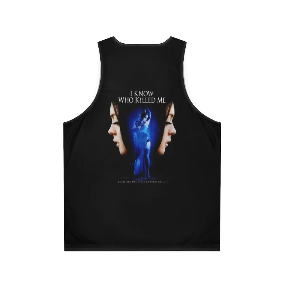 "I Know Who Killed Me" Unisex Tank Top for Cult Movie Fans