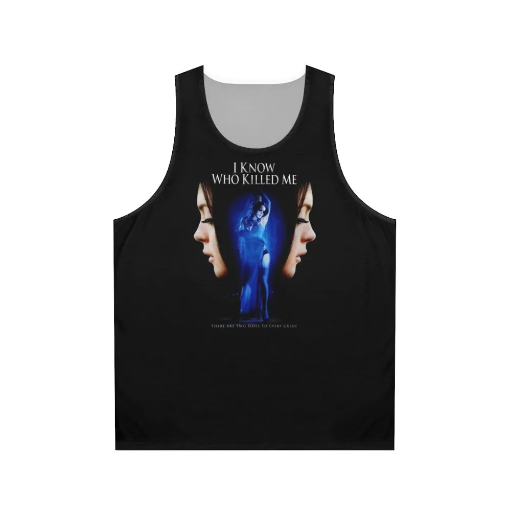 "I Know Who Killed Me" Unisex Tank Top for Cult Movie Fans